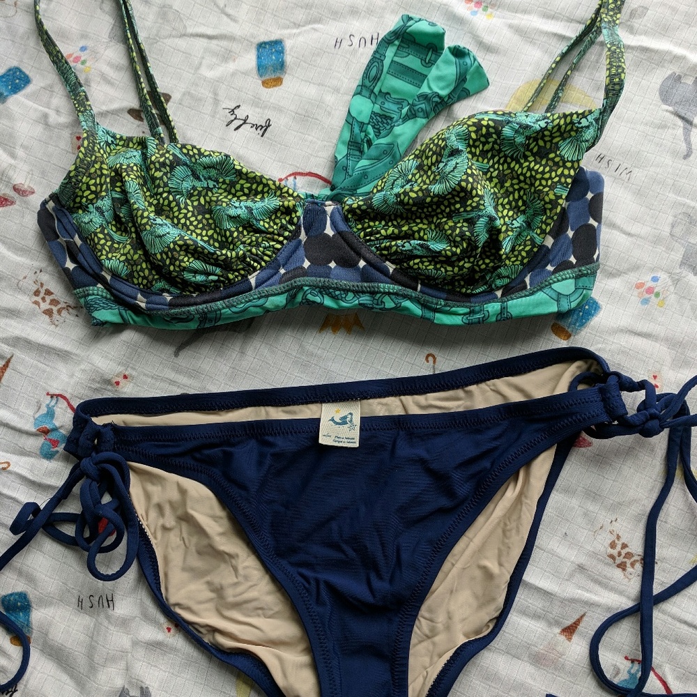 Anthropologie Mermaid Bikini Reversible Top Medium